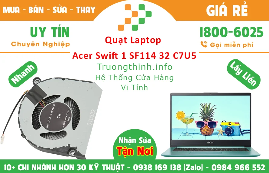 Thay Quạt Laptop Acer Swift 1 Sf114 32 C7U5