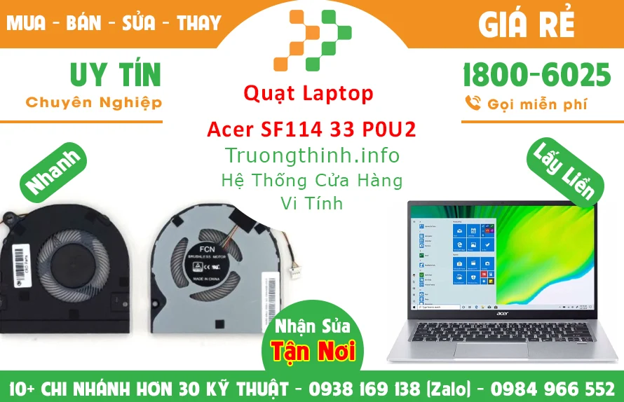 Thay Quạt Laptop Acer Swift 1 SF114 33 P0U2