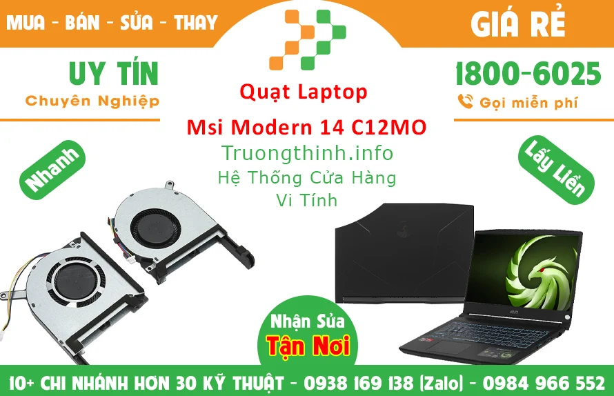 Fan Laptop Msi Modern 14 C12MO Chính Hãng Giá Rẻ Fan Laptop Msi Modern 14 C12MO Chính Hãng Giá Rẻ