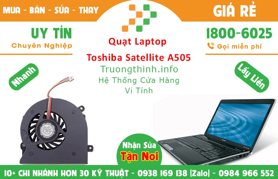 Quạt Laptop Toshiba Satellite A505 Chính Hãng Giá Rẻ