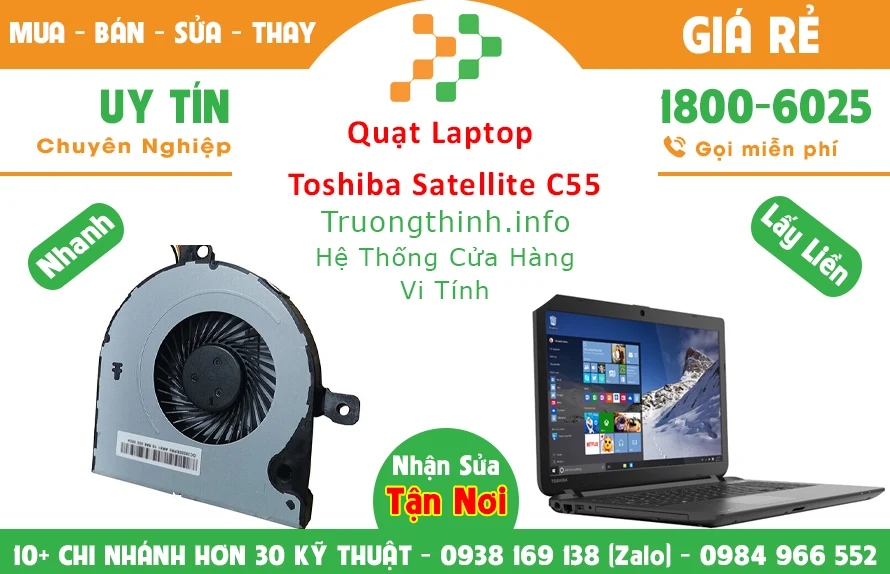 Quạt Laptop Toshiba Satellite C55 Chính Hãng Giá Rẻ