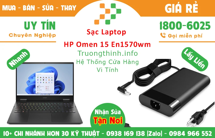 Sạc Laptop HP Omen 15 En1570wm Chính Hãng Giá Rẻ Sạc Laptop HP Omen 15 En1570wm Chính Hãng Giá Rẻ