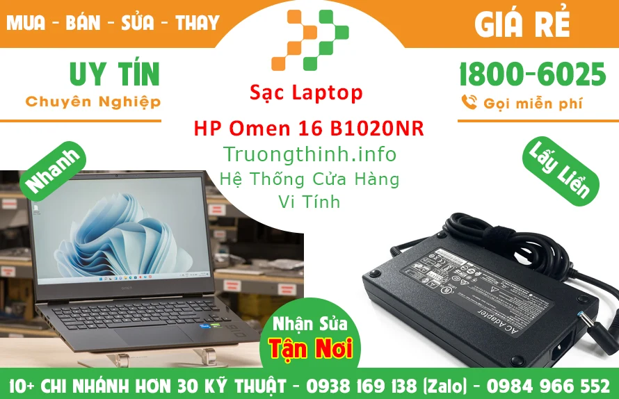 Sạc Laptop HP Omen 16 B1020NR Chính Hãng Giá Rẻ