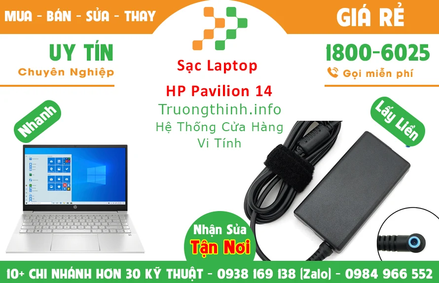 Sạc Laptop HP Pavilion 14 Chính Hãng Giá Rẻ