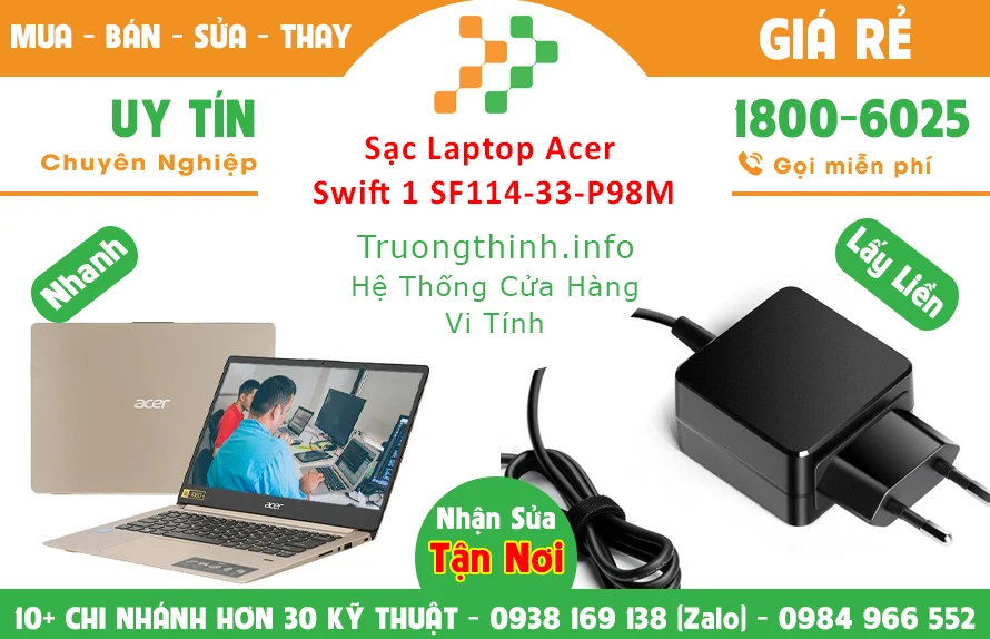Sạc Laptop Acer Swift 1 SF114-33-P98M Chính Hãng Giá Rẻ