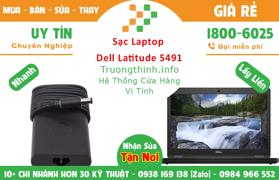 Sạc Laptop Dell Latitude 5491 Chính Hãng Giá Rẻ