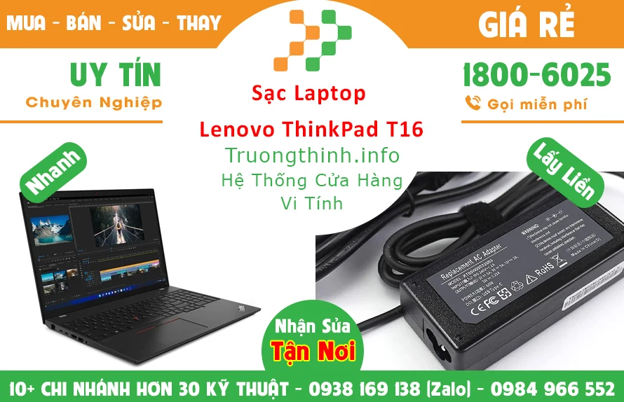 Sạc Laptop Lenovo ThinkPad T16 Chính Hãng Giá Rẻ