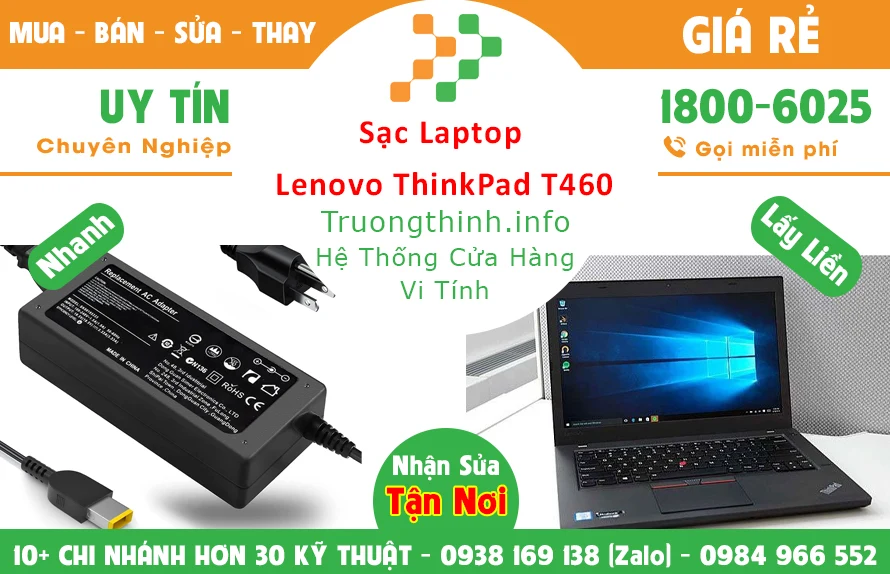 Sạc Laptop Lenovo ThinkPad T460 Chính Hãng Giá Rẻ