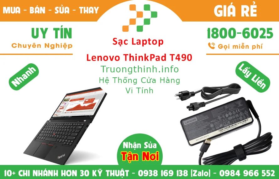 Sạc Laptop Lenovo ThinkPad T490 Chính Hãng Giá Rẻ Sạc Laptop Lenovo ThinkPad T490 Chính Hãng Giá Rẻ