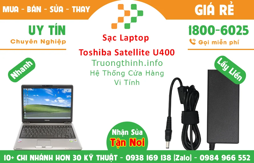 Sạc Laptop Toshiba Satellite U400 Chính hãng