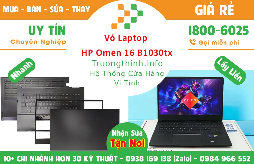Thay Vỏ Laptop HP Omen 16 B1030tx Thay Vỏ Laptop HP Omen 16 B1030tx