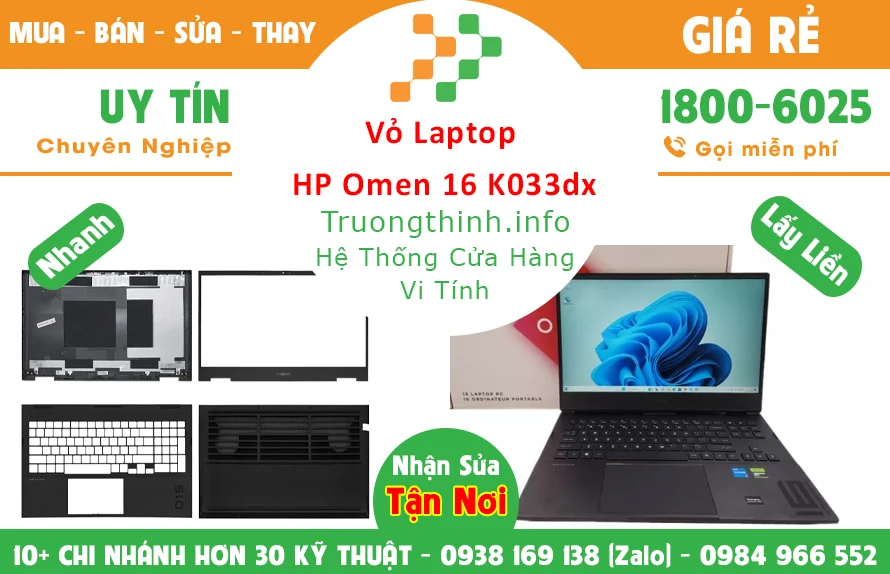 Thay Vỏ Laptop HP Omen 16 K0033dx Thay Vỏ Laptop HP Omen 16 K0033dx