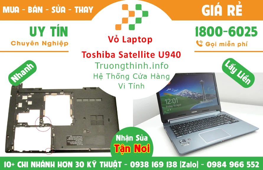 Thay Vỏ Laptop Toshiba Satellite U940 chính hãng giá rẻ