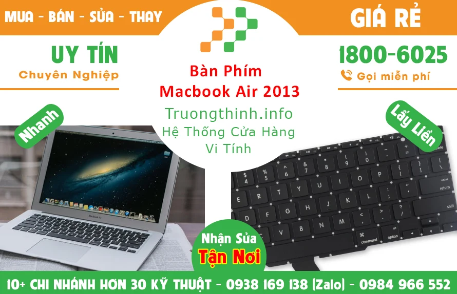 Thay Bàn Phím Macbook Air 2013