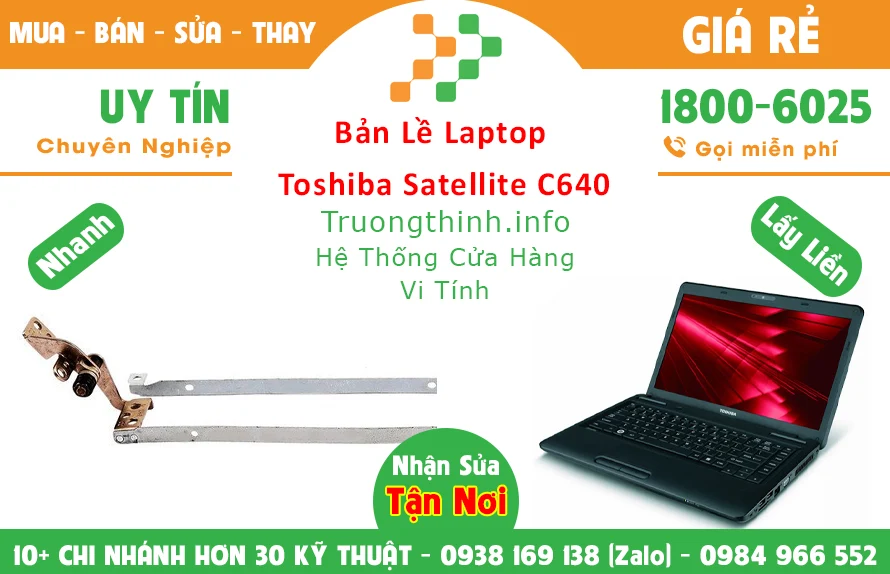 Sửa Bản lề Laptop Toshiba Satellite C640 TPHCM