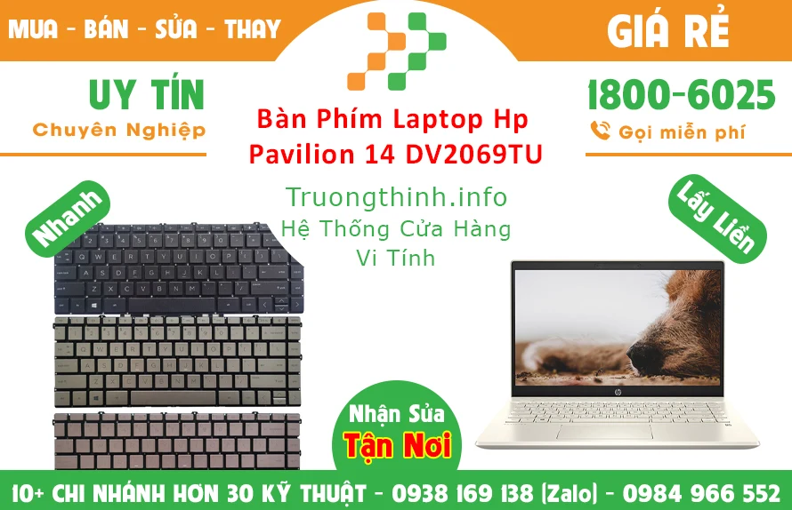 Thay Bàn Phím Laptop Hp Pavilion 14-DV2069TU Chính Hãng Giá Rẻ