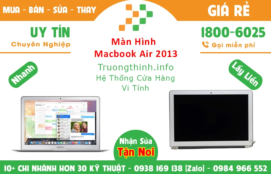 Địa Chỉ Thay Màn Hình Macbook Air 2013