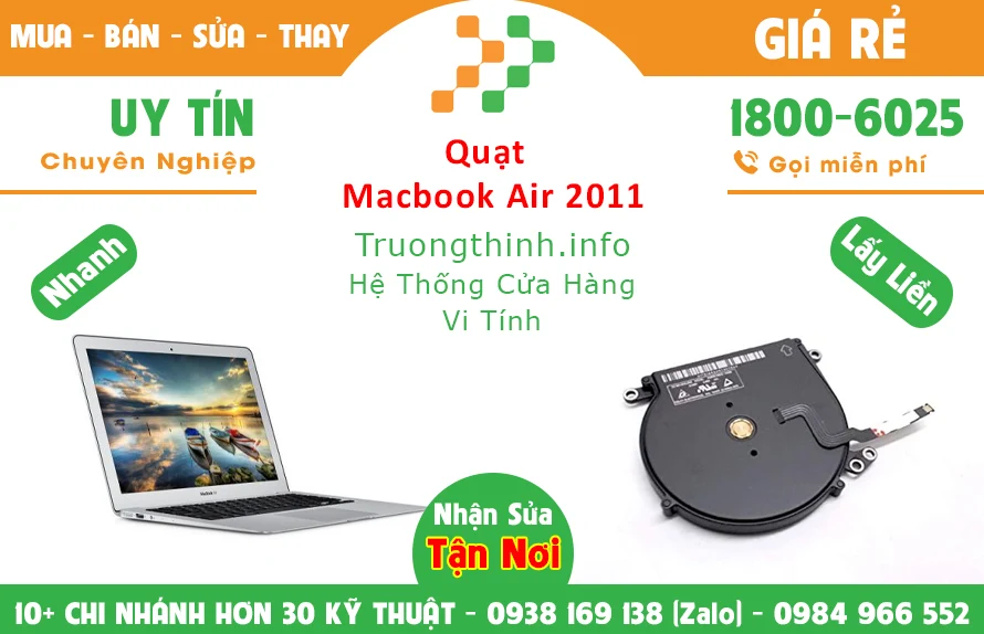 Thay Quạt Tản Nhiệt Macbook Air 2011 Thay Quạt Tản Nhiệt Macbook Air 2011