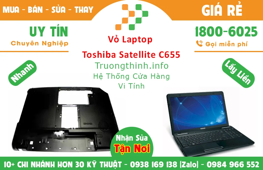 Thay Vỏ Laptop Toshiba Satellite C655 chính hãng giá rẻ