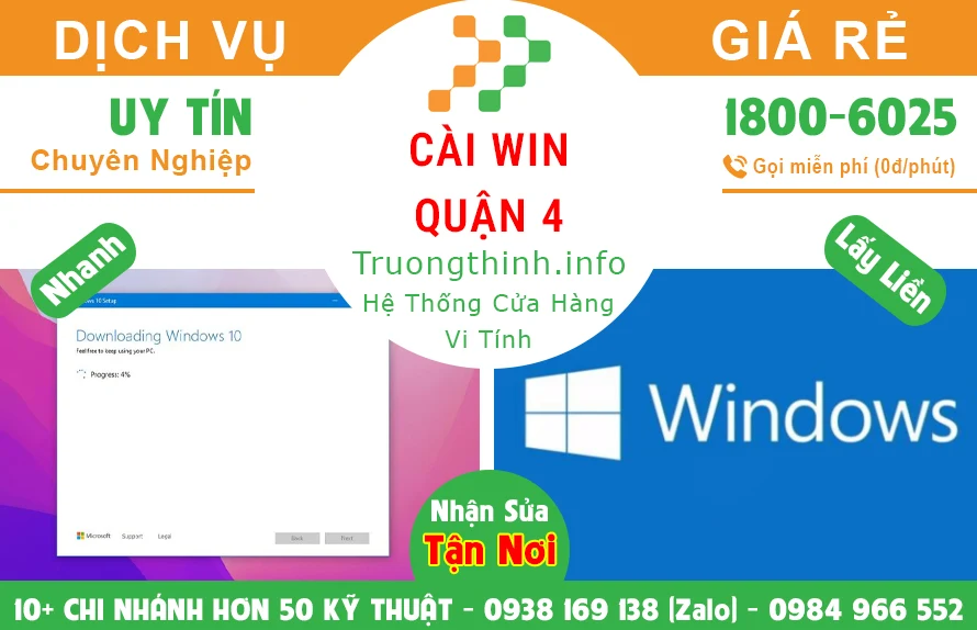 Trung Tâm Cài Win Tại Quận 4 Giá Rẻ