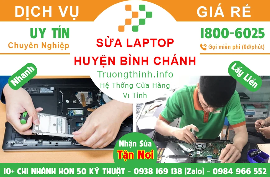 Trung Tâm Sửa Laptop Tại Huyện Bình Chánh - Uy Tín Chuyên Nghiệp