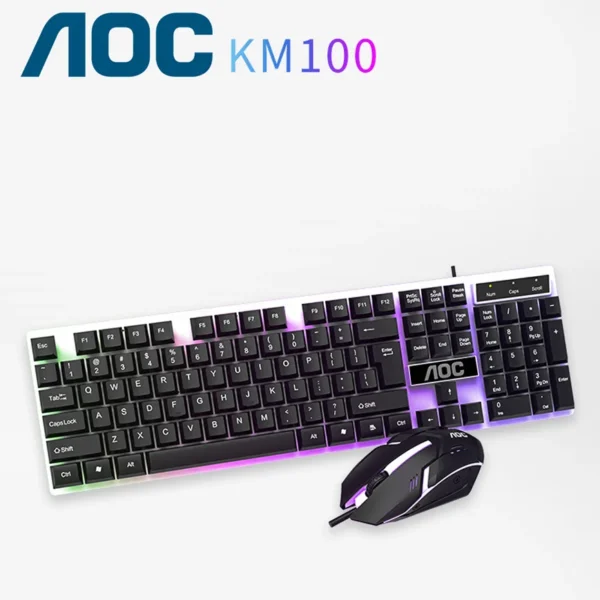 Bộ Bàn Phím Chuột Gaming AOC KM100 Chính Hãng