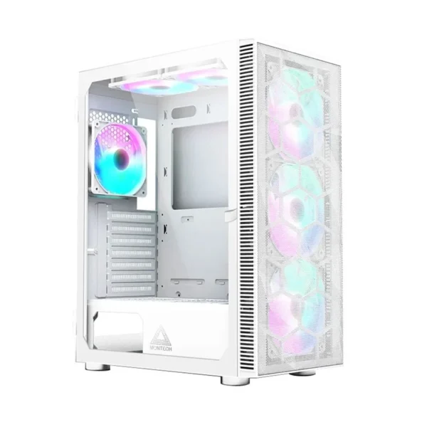 Vỏ Máy Tính Montech X3 Mesh White Sẵn 6 Fan RGB