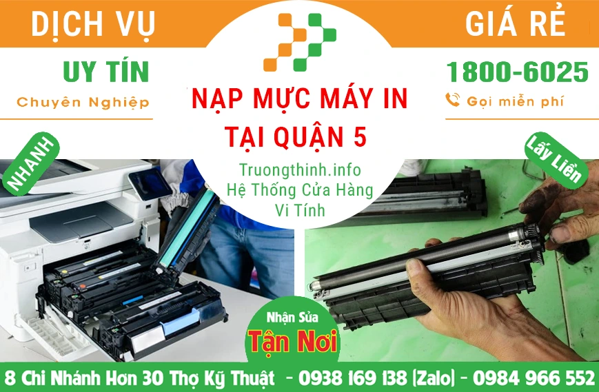 Dịch Vụ Nạp Mực Máy In Tại Quận 5