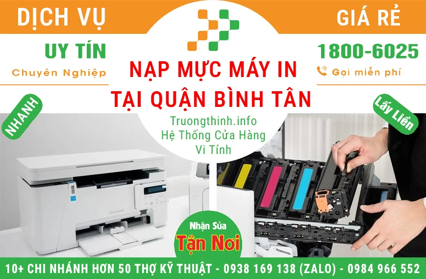 Nạp Mực Máy In Tại Quận Bình Tân