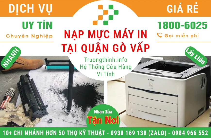 Nạp Mực Máy In Tại Quận Gò Vấp