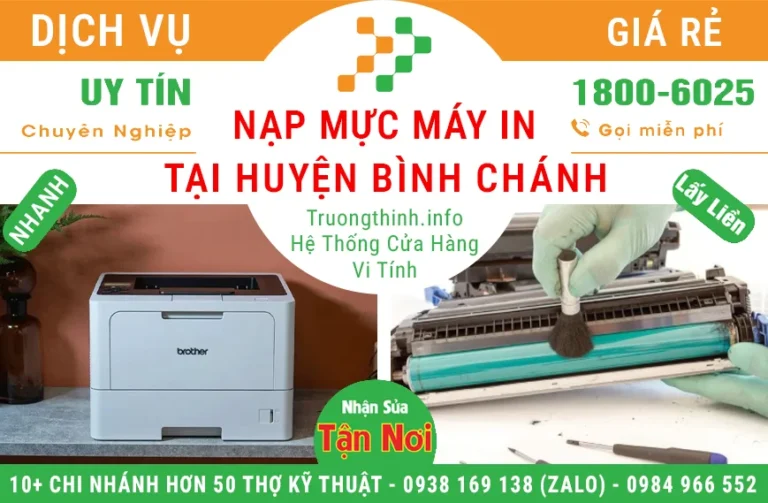 Nạp Mực Máy In Tại Huyện Bình Chánh