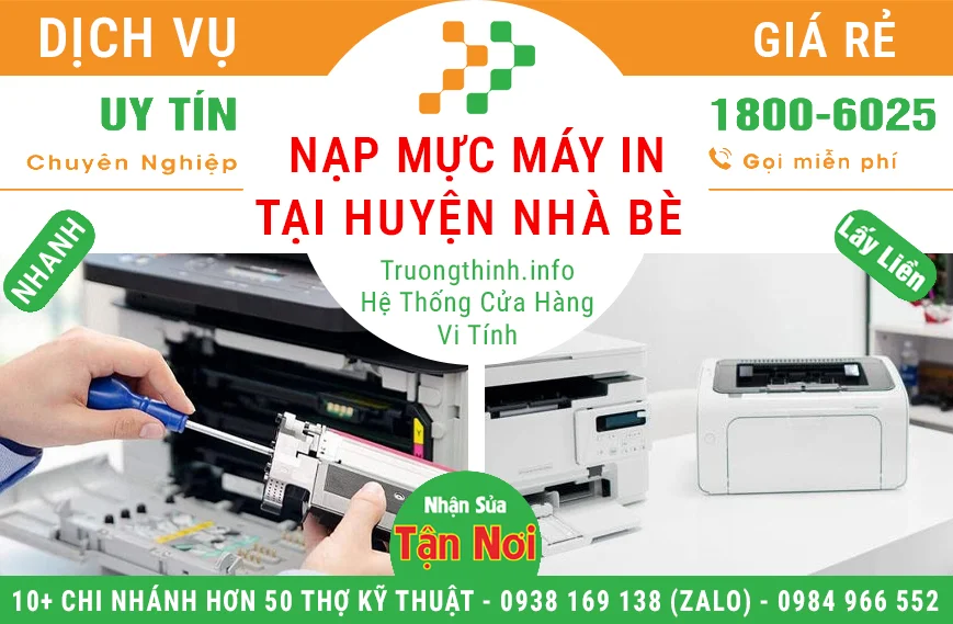 Nạp Mực Máy In Tại Huyện Nhà Bè