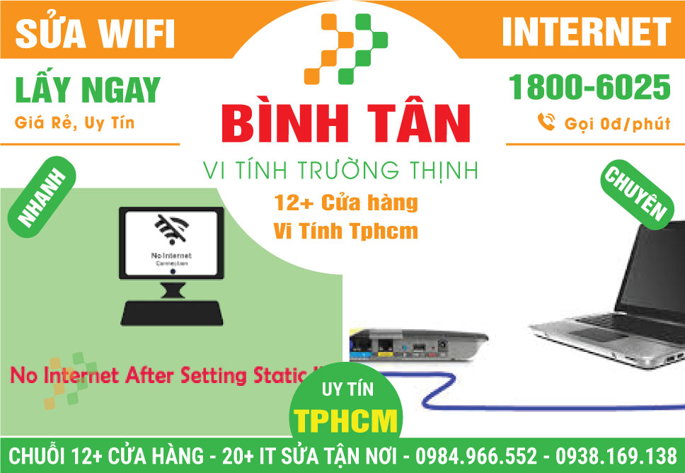 Sửa Wifi - Thi Công Mạng Giá Rẻ Tại Quận Bình Tân