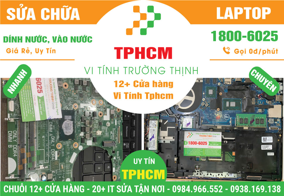 Sửa Chữa Laptop bị dính nước, vào nước