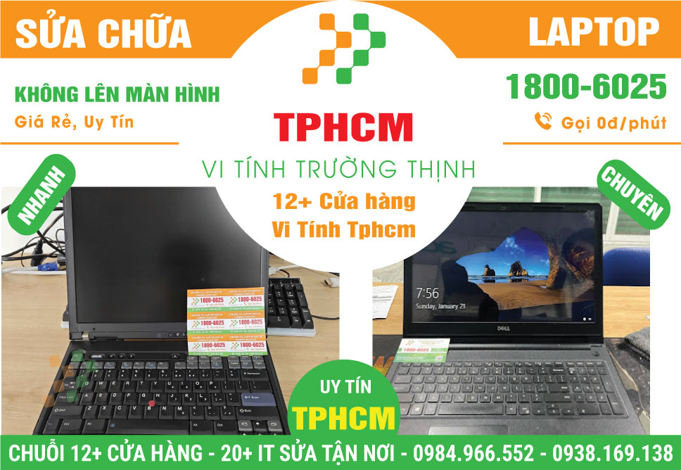 Sửa Chữa Laptop không lên màn hình (màn đen, màn xanh)