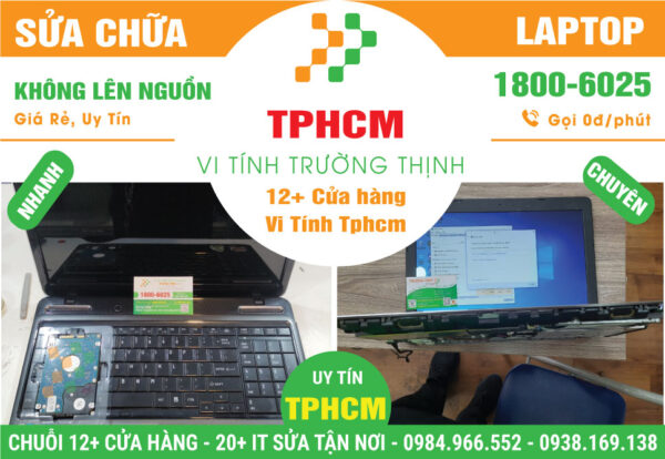 Sửa Chữa Laptop không lên nguồn - sập nguồn đột ngột