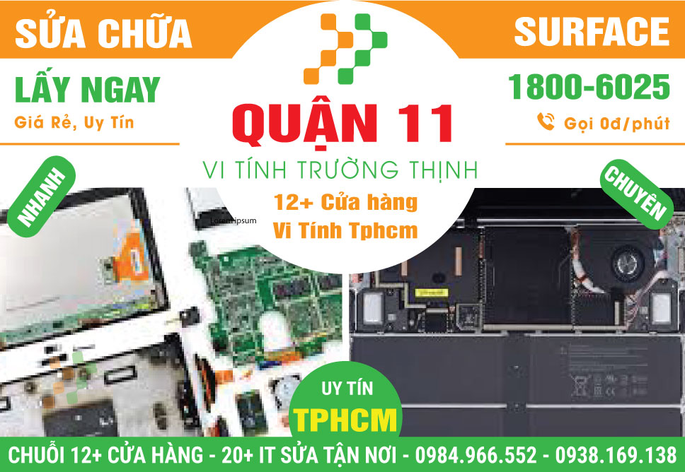 Trung Tâm Sửa Chữa Surface Giá Rẻ Tại Quận 11