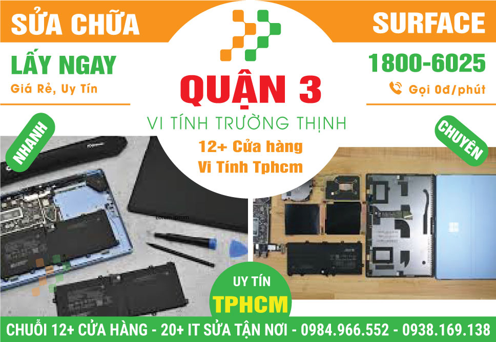 Trung Tâm Sửa Chữa Surface Giá Rẻ Tại Quận 3