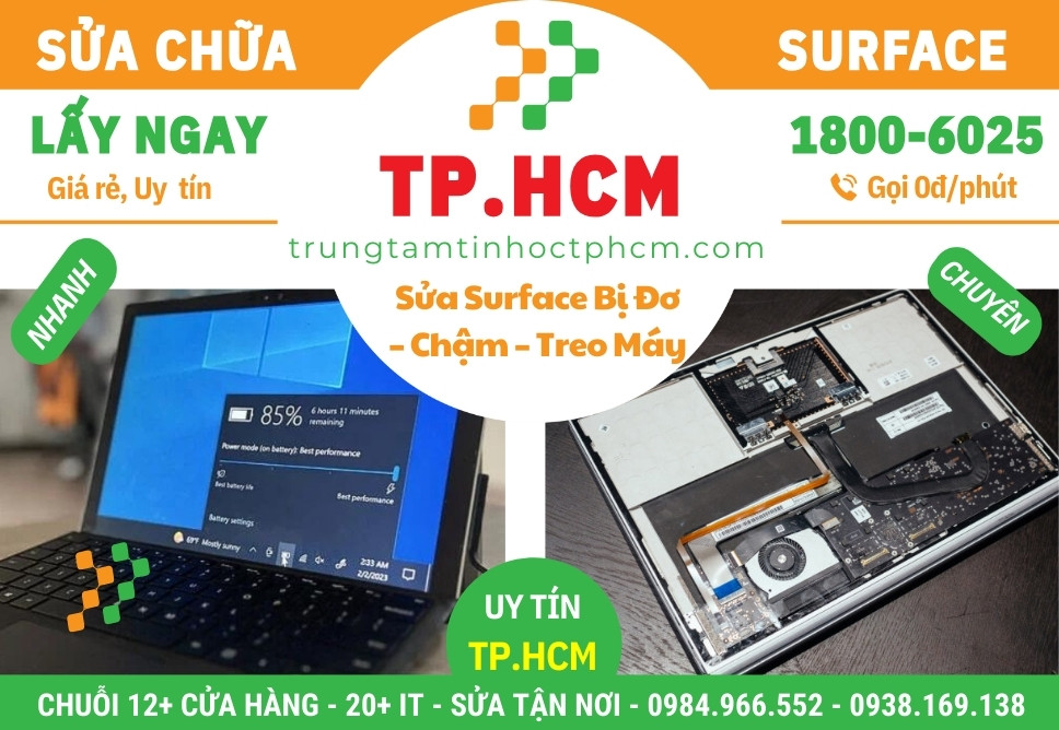 Sửa Surface Bị Treo Máy, Đơ, Lag