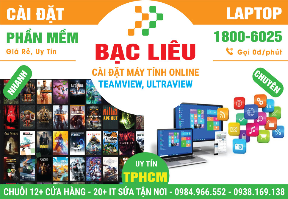 Cài Đặt Máy Tính Online Tại Bạc Liêu