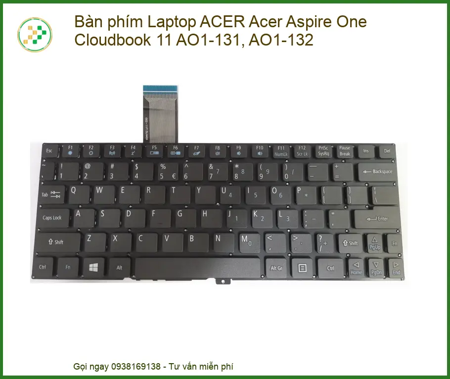 Thay Bàn Phím Laptop Acer Aspire One Cloudbook 11 Ao1-131, Ao1-132 Zin Chính Hãng - Lấy Ngay