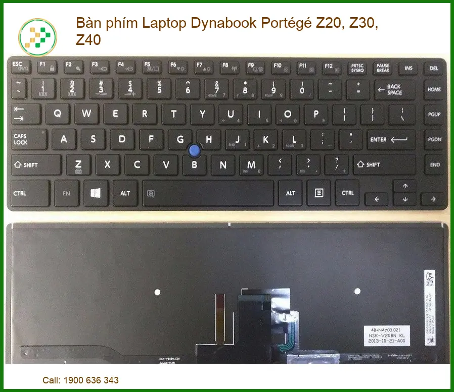 Linh kiện Bàn phím Laptop Dynabook Portégé Z20, Z30, Z40 chất lượng - Dịch vụ từ Trung Tâm Tin Học Trường Thịnh.