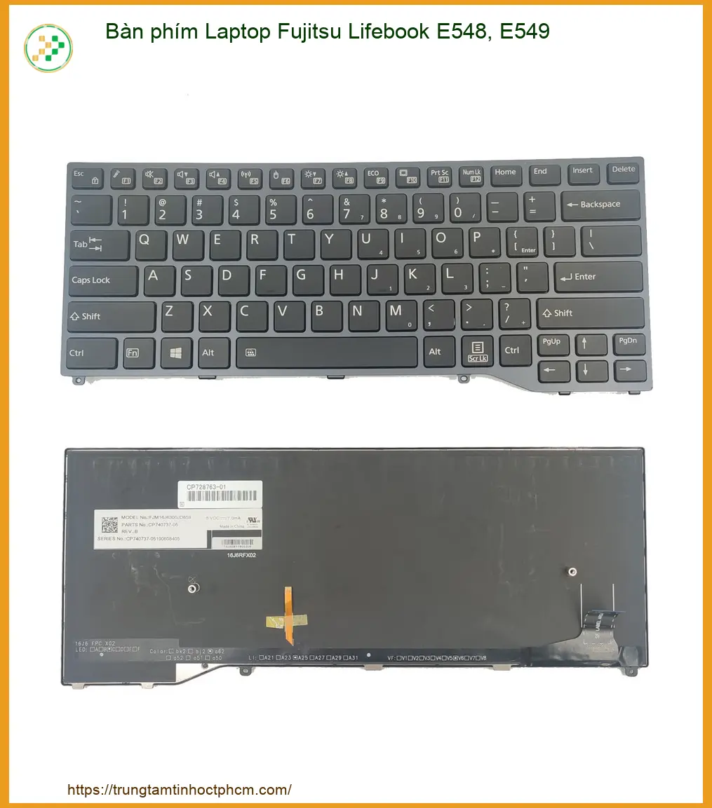 Thay Bàn Phím Laptop Fujitsu Lifebook E548, E549 Zin Chính Hãng Lấy Liền Tại Chỗ