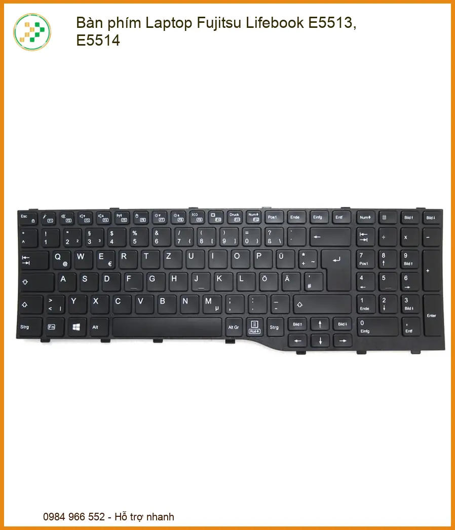 Thay Bàn Phím Laptop Fujitsu Lifebook E5513, E5514 Zin Chính Hãng - Lấy Liền Tại Chỗ