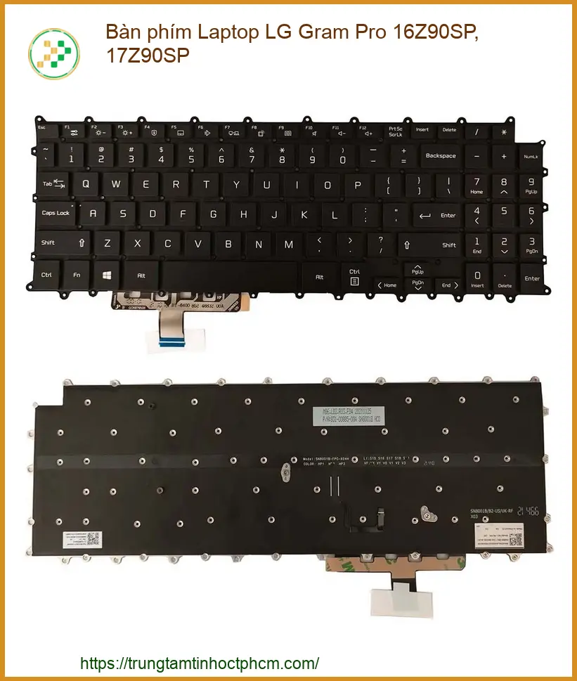 Thay Bàn Phím Laptop Lg Gram Pro 16z90sp, 17z90sp Chính Hãng, Lấy Liền