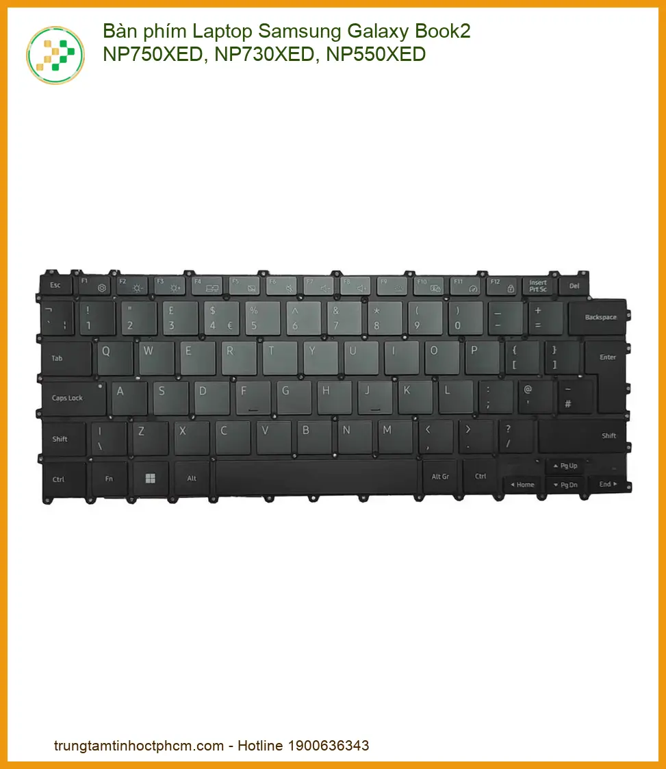 Thay Bàn Phím Laptop Samsung Galaxy Book2 Np750xed, Np730xed, Np550xed Zin Chính Hãng Lấy Ngay