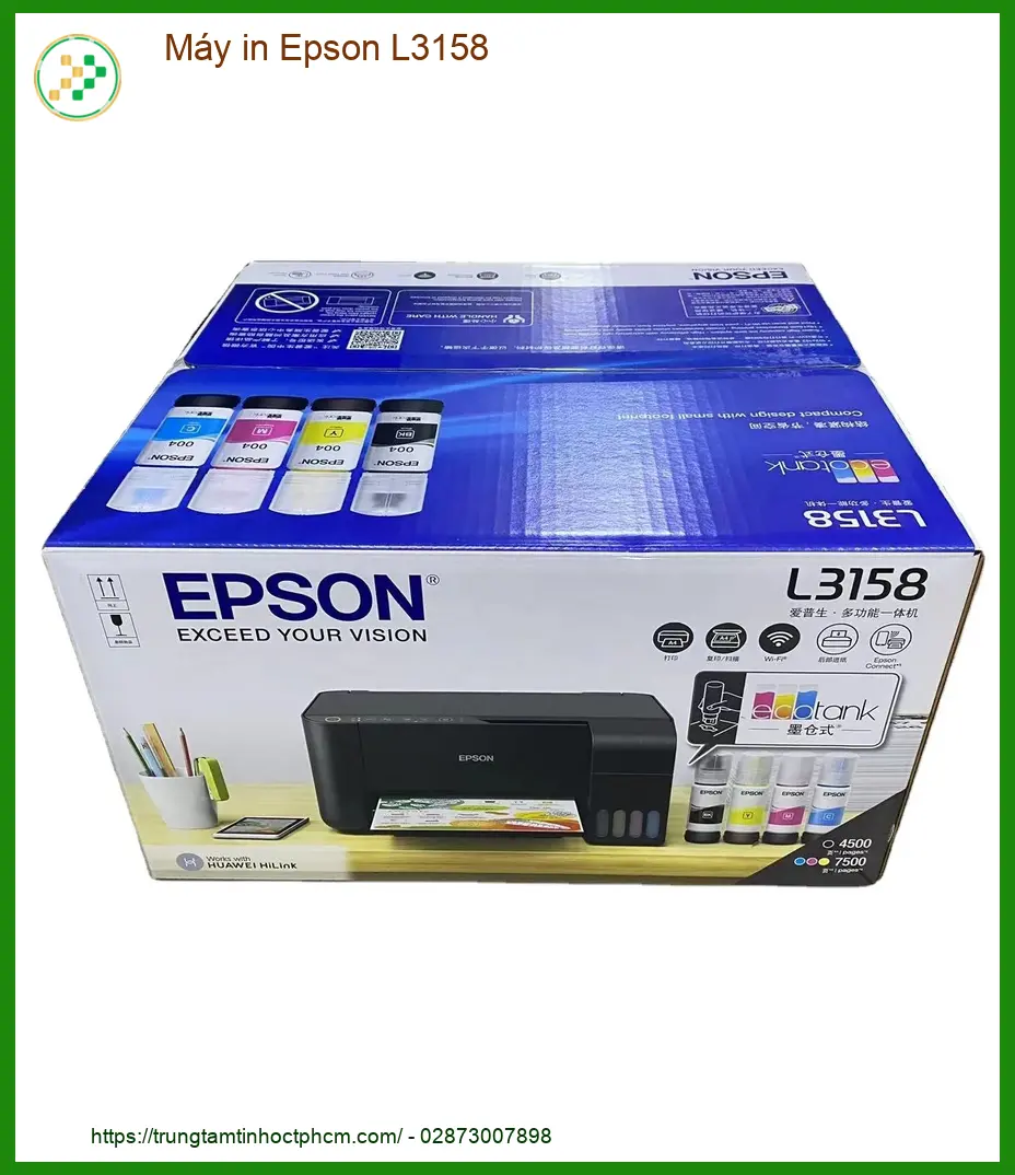 Máy In Epson L3158 Chính Hãng - Dịch Vụ Nạp Mực, Sửa Chữa Máy In Tận Nơi Tại Tphcm