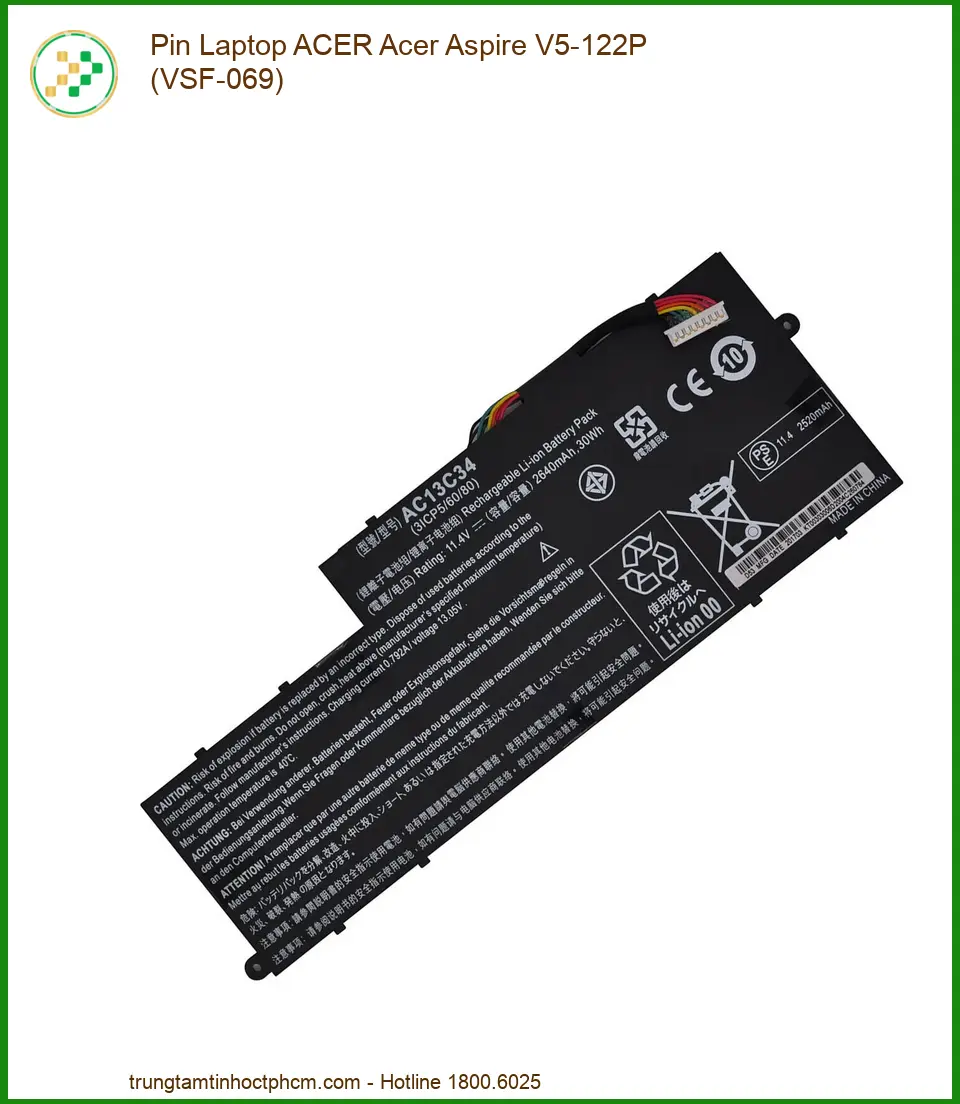 Pin Laptop Acer Acer Aspire V5-122p (vsf-069) Chính Hãng - Thay Thế Uy Tín Tphcm