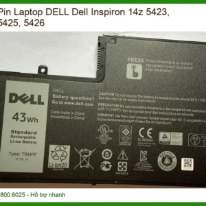 Pin Laptop Dell Dell Inspiron 14z 5423, 5425, 5426 Zin Chính Hãng - Trung Tâm Sửa Chữa Lấy Liền Tphcm