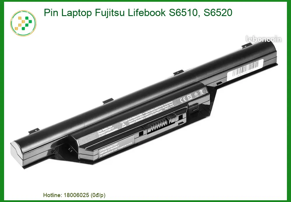 Pin Laptop Fujitsu Lifebook S6510, S6520 Chính Hãng - Trung Tâm Thay Thế Uy Tín Tphcm